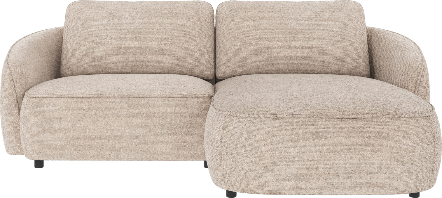 Chaiselongsofa Rowico Norris Højrevendt Lysegrå Robin Stof 226x162 Cm Med Zigzag-fjedre Og High Resilience-skum
