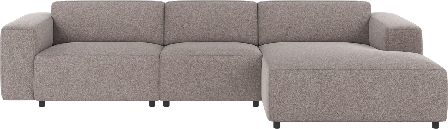 Chaiselongsofa Rowico Willard Højrevendt Gråbeige Brenda Modulopbygget 100 Polyester