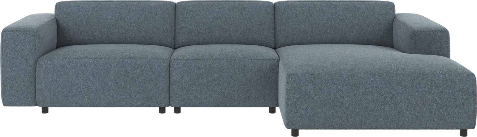 Chaiselongsofa Rowico Willard Højrevendt Modulopbygget Mellemblå Bobby 15 Polyester Med High Resilience Koldskum