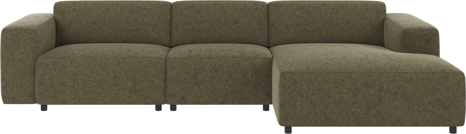 Chaiselongsofa Rowico Willard Højrevendt Modulsofa Olivengrønt Brenda-stof 312ã 161 Cm