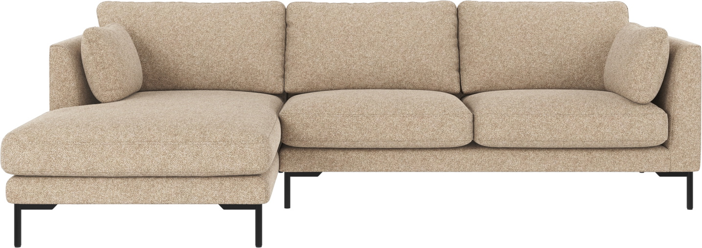 Chaiselongsofa Venstrevendt Rowico Corwin Beige Polyester Bobby 270x160 Cm Sorte Ben