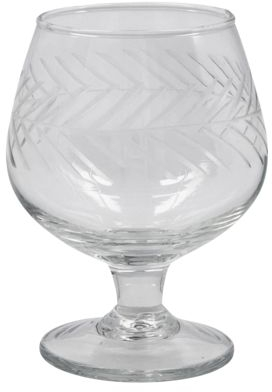 Cognacglas Snifter House Doctor Crys ø7x11 Cm   Klart Glas Med Håndætsmønster