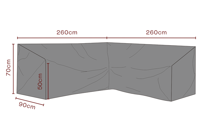 Cover Hjørnesofa 260x260 Cm Diverse   Overtræk Til Havemøbler Brafab Enggården Havemøbler