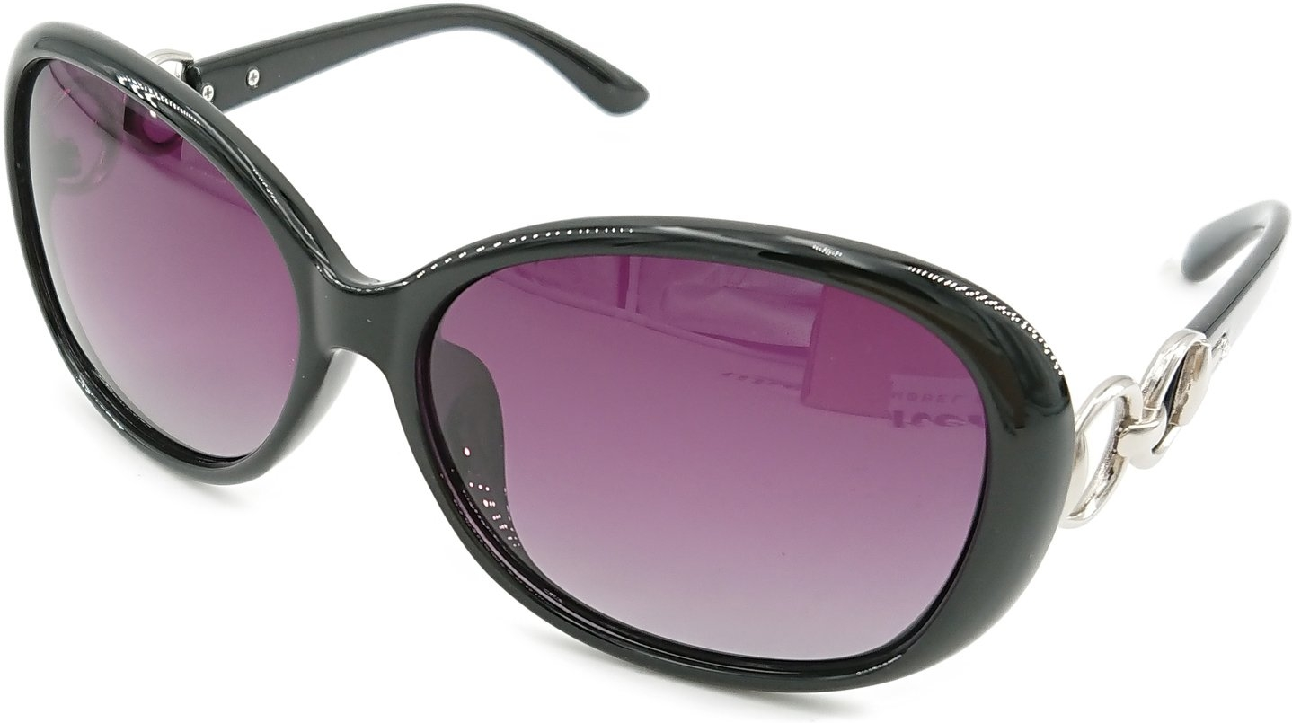 Dame Solbriller Kaleu Cateye Sort Med Polariserede Uv400-linser  Gradient Og Antirefleks   Inklusive Etui