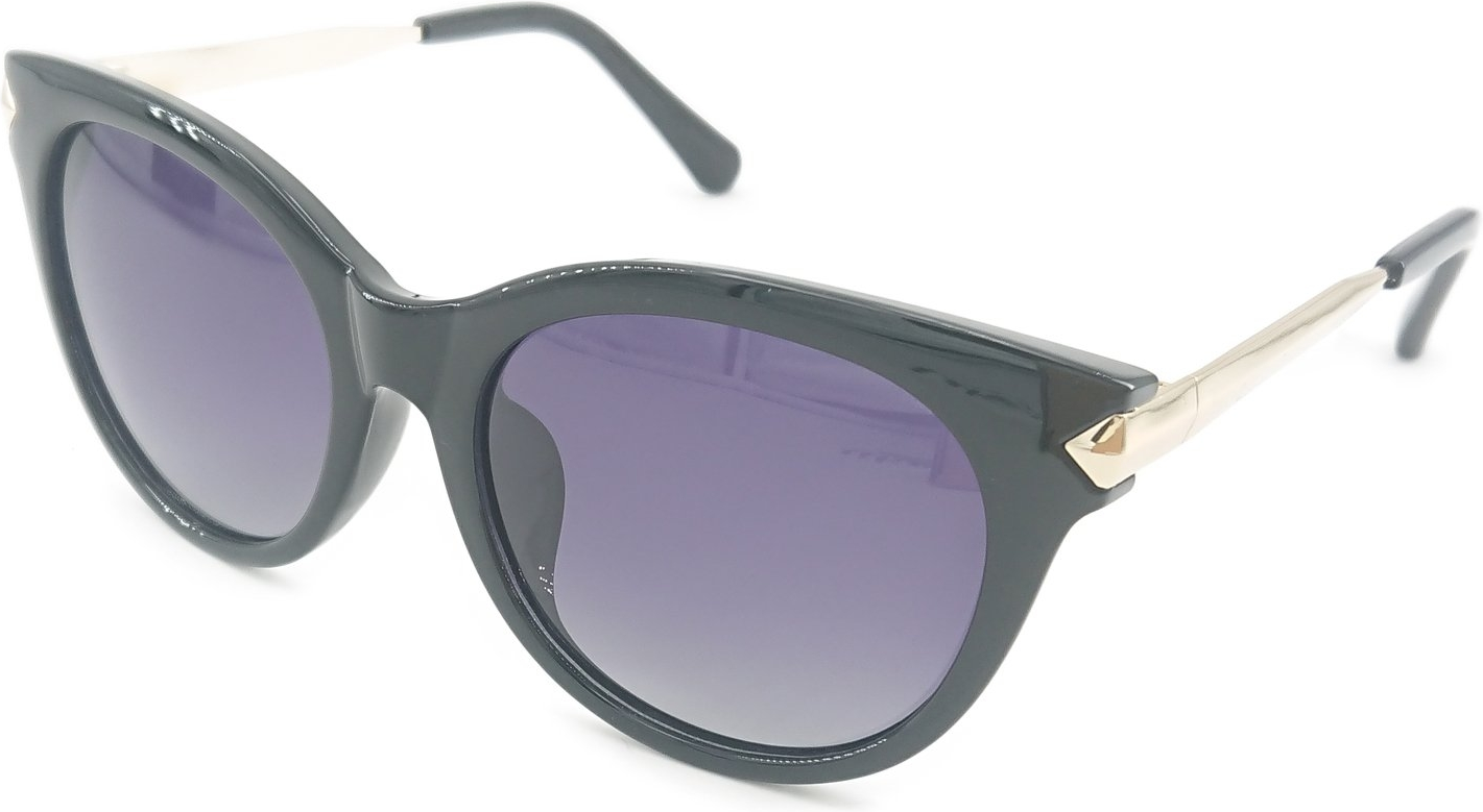 Dame Solbriller Kaleu Cateye Sort Uv400 Polariserede Linser Plastic Titanium Med Etui