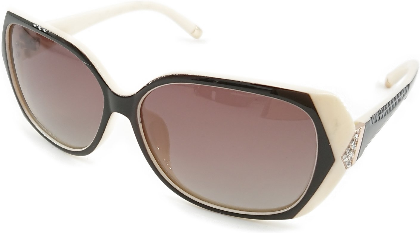 Dame Solbriller Kaleu Star Plastik Titanium Med Uv400 Beskyttelse Beige Med Etui