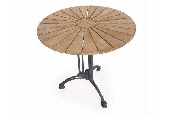 Daneline Eva Teak Cafébord ø70 Cm Grå