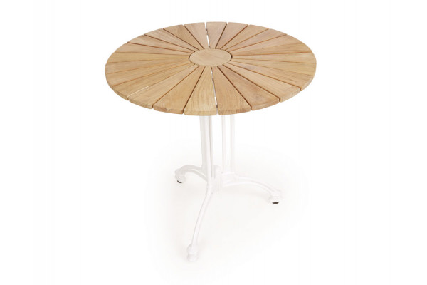 Daneline Eva Teak Cafébord ø70 Cm Hvid