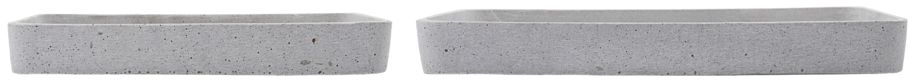 Dekorationsbakker House Doctor Retra Sæt Af   Polystone Grå   5x16x24 Cm