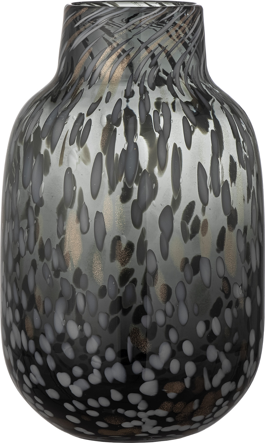 Dekorationsvase Bloomingville Gwan Grå Glas ø18ã H27 Cm
