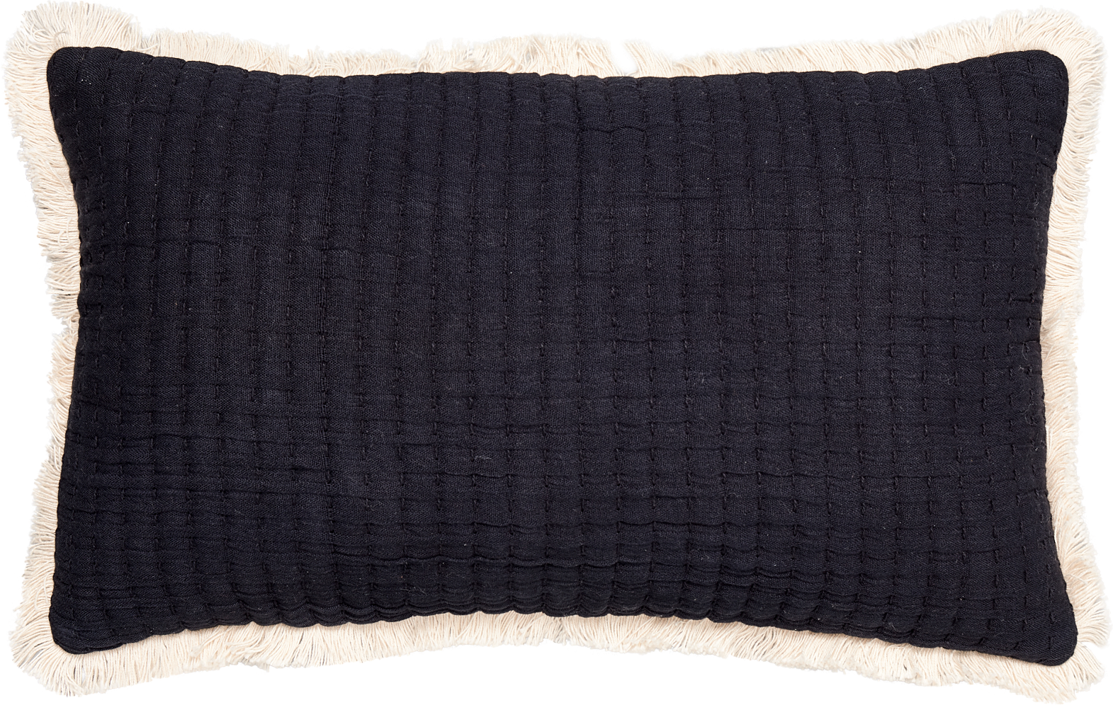 Dekorativ Pyntepude Woood Collection Caleb Abstract Aztec 40x60 Cm Sort Off-white