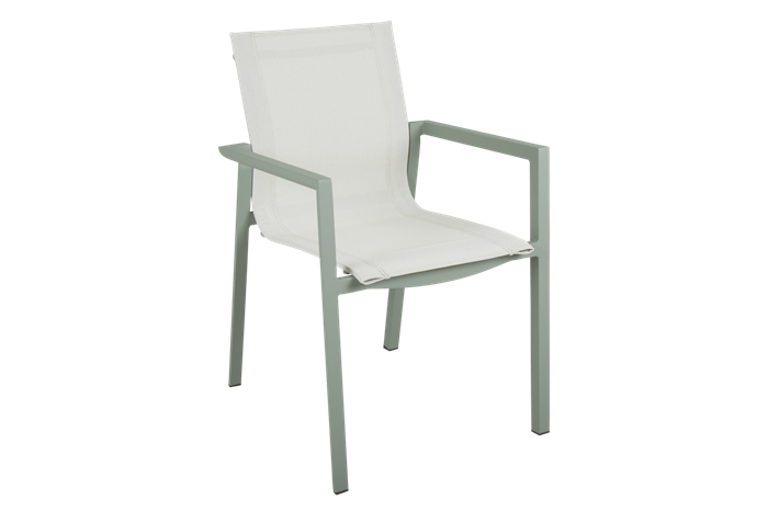 Delia Stabelstol Dusty Green Havestole Brafab Enggården Havemøbler