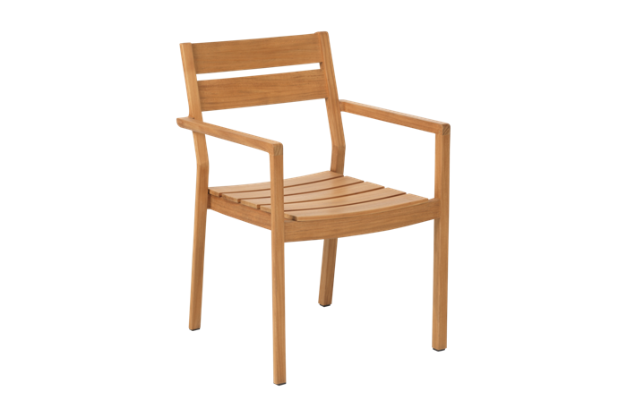 Delia Teak Stabelstol Havestole   Havestole Stabelbare Brafab Enggården Havemøbler
