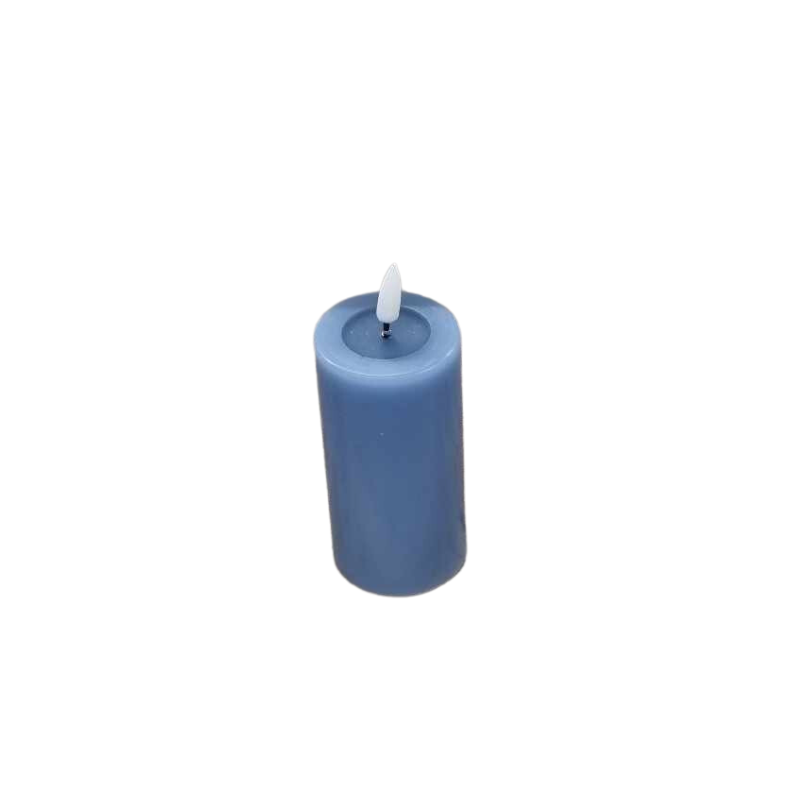 Deluxe Homeart Ice Blue Led Bloklys 5x10 Cm