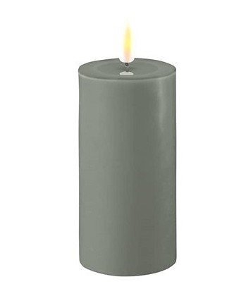 Deluxe Homeart Salvie Grøn Led Bloklys 5x10 Cm