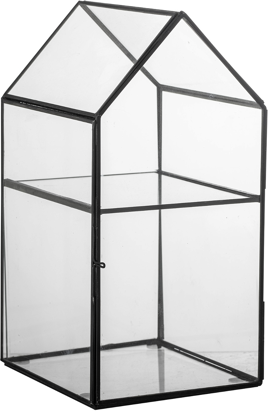 Elegant Bloomingville Tiff Displayboks i Klar Glas og Jern