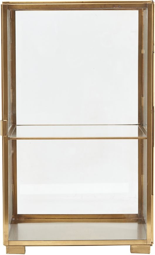 Displayboks i glas med messingramme fra House Doctor