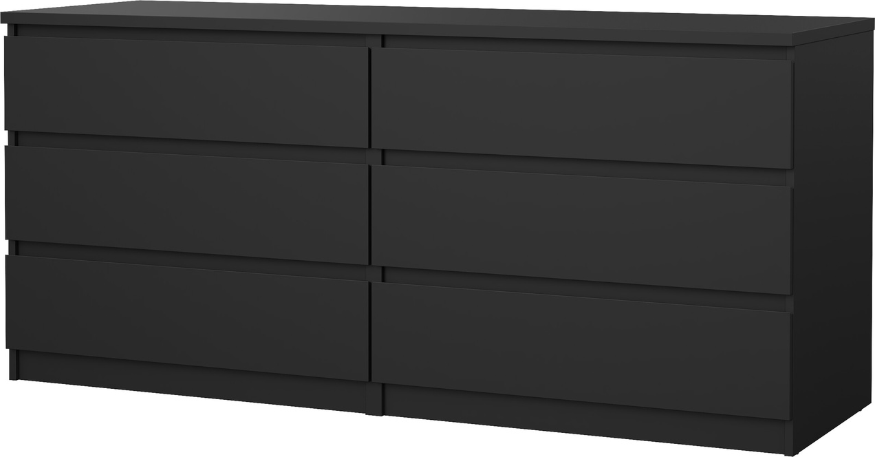 Dobbelt Kommode Vesterholm Naia Matsort  Grebsløs   Skuffer H70   B154   D50 Cm