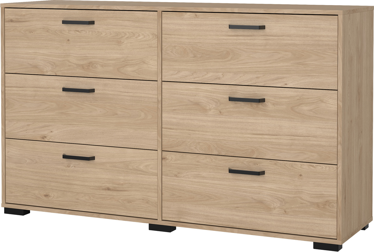 Dobbelt Kommode Vesterholm Sofia   Jackson Hickory    Skuffer  Fsc  H82 7ã B138 7ã D39   Cm