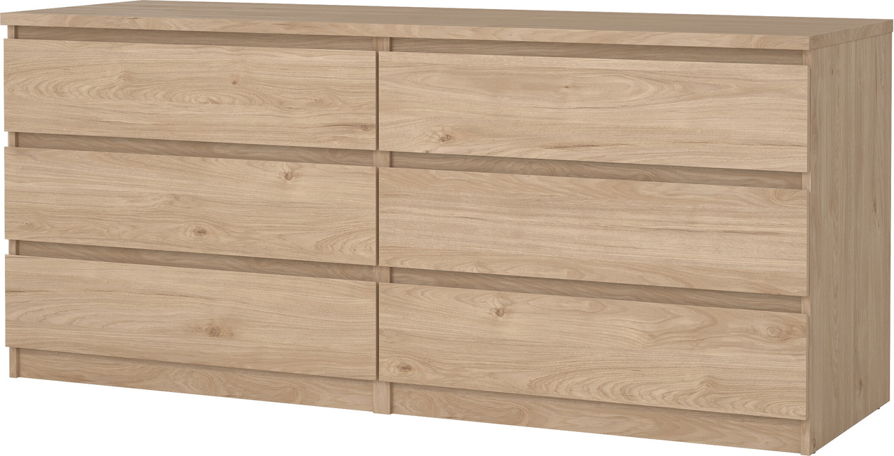 Dobbeltkommode Vesterholm Naia 153 8x50x68 Cm Jackson Hickory    Skuffer  Grebsfri  Vægmonteret  Fsc