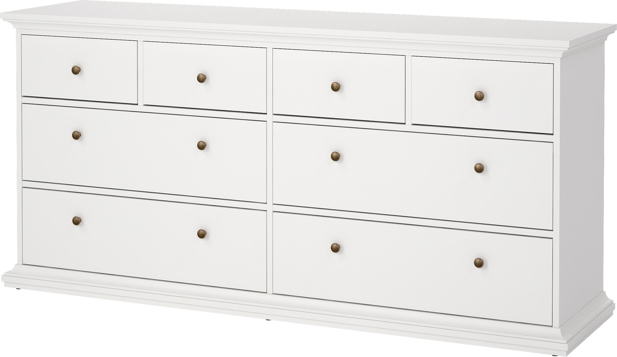 Dobbeltkommode Vesterholm Nora    Skuffer  Hvid  Fsc-certificeret Dansk Design  H87ã B183ã D49 Cm