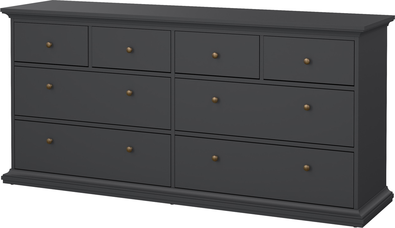 Dobbeltkommode Vesterholm Nora    Skuffer  Mat Grå  Fsc-spånplade  H87ã B183ã D49 Cm