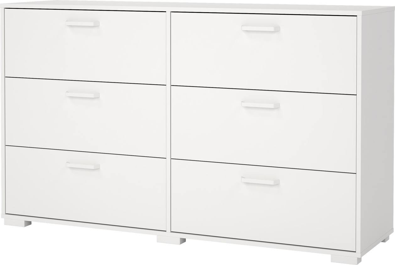 Dobbeltkommode Vesterholm Sofia  Mat Hvid Folie    Skuffer  Fsc  H82   B138   D39