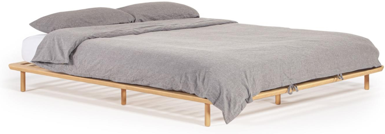 Dobbeltsengramme Kave Home Anielle   Massivt Asketræ  Natur 177ã 210 Cm