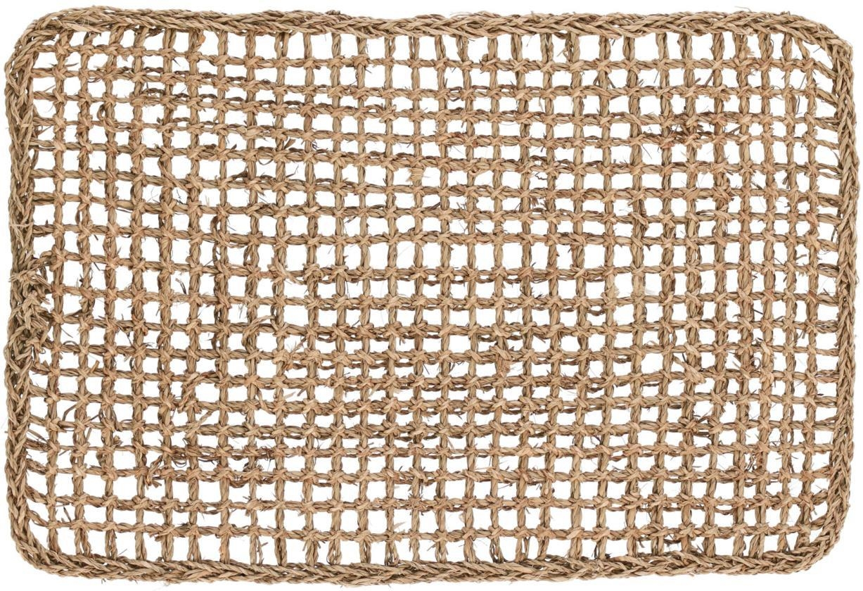 Dørmåtte Entrémåtte Kave Home Yariela 40x60 Cm   Håndvævet Jute Natur