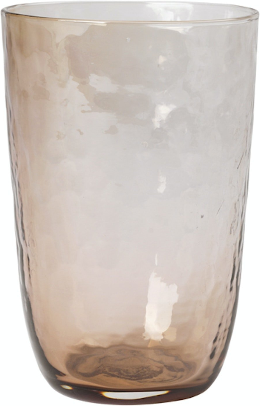 Brunt Drikkeglas fra Broste Copenhagen – Hammered 50 cl
