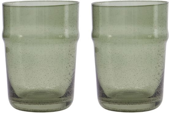 Drikkeglas House Doctor Rain  -pak ø7     H10   Cm Grøn Med Fine Luftbobler