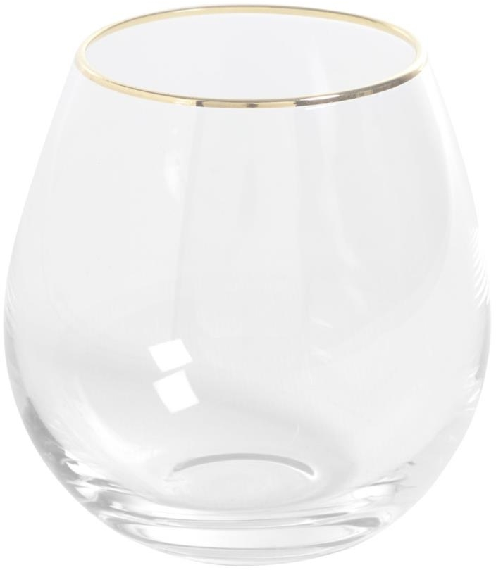 Eksklusive Guld Klare Drikkeglas - Pakke med 6 stk.