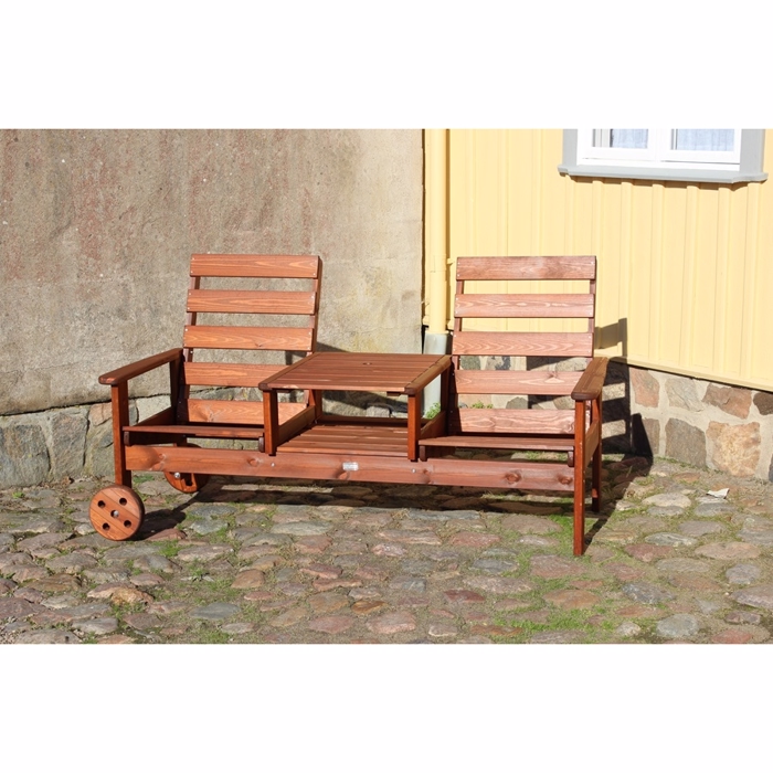 Du Og Jeg Bænk Brun Diverse   Havebænk Eden Wood Enggården Havemøbler