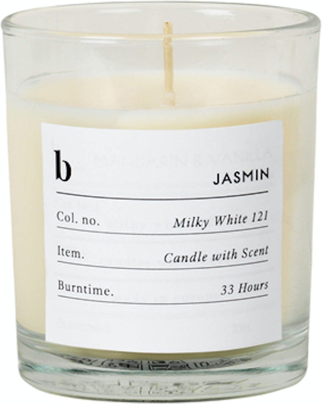 Duftlys Broste Copenhagen Jasmin i Klar Beige Glas