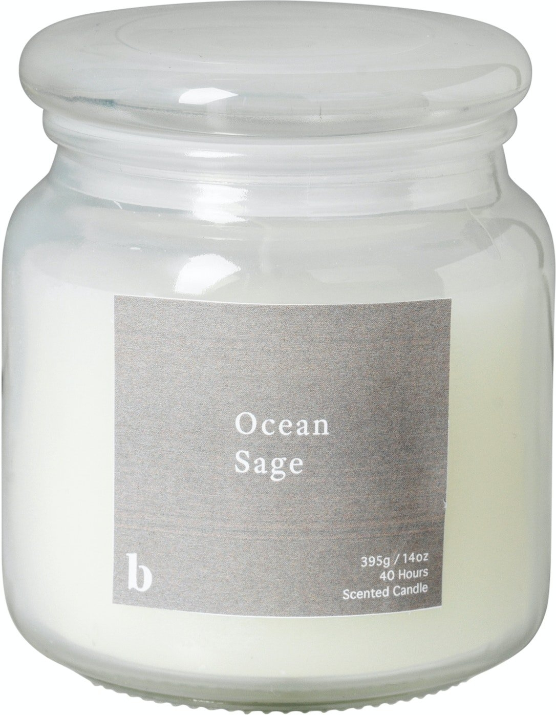 Duftlys i Hvidt Glas - Ocean Sage fra Broste Copenhagen