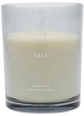 Duftlys House Doctor Sage Mørkeblå Glasholder H12 5ã ø9   Cm 52 Timers Brændetid