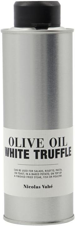 Ekstra Jomfru Olivenolie Nicolas Vahé Olive Oil Elixirs Med Hvid Trøffel  Glasflaske ø5 5ã 15   Cm  Sølv Sort