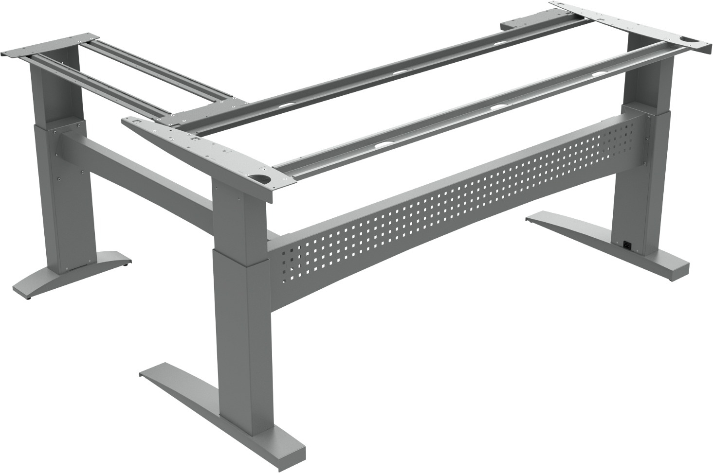 Elektrisk Hæve-Sænkestel Zennord Flexdesk i Sølv - Ergonomi