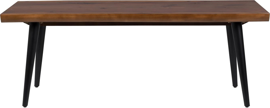 Entrébænk Dutchbone Alagon   Kaffe-brun Mdf Med Sorte Stålben  120ã 40ã 45 Cm
