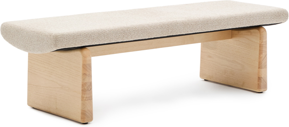 Entrébænk Kave Home Topaz 150 cm - Beige Chenille
