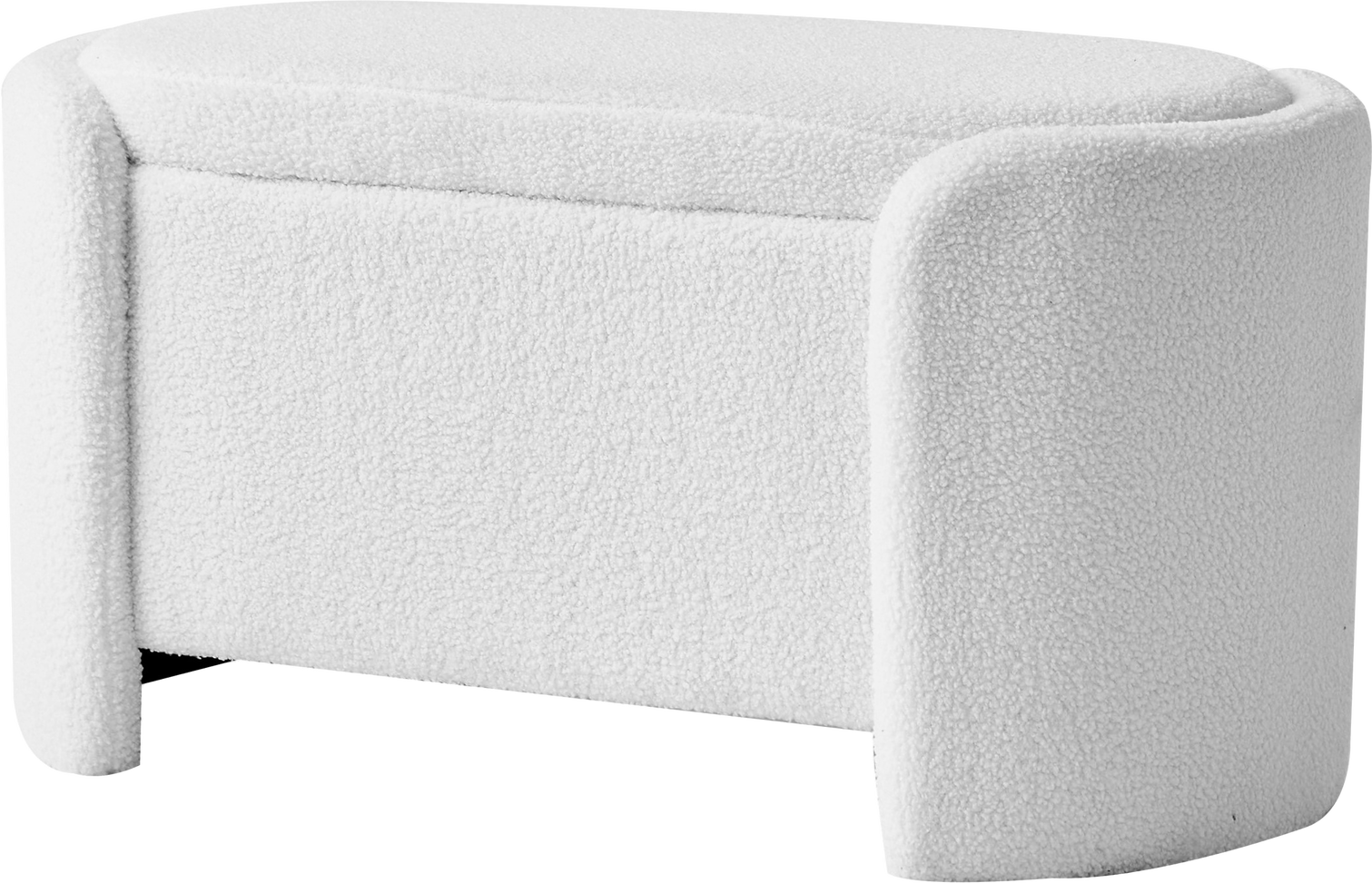 Entrébænk Moss i hvid bouclé fra Nordlys Furniture