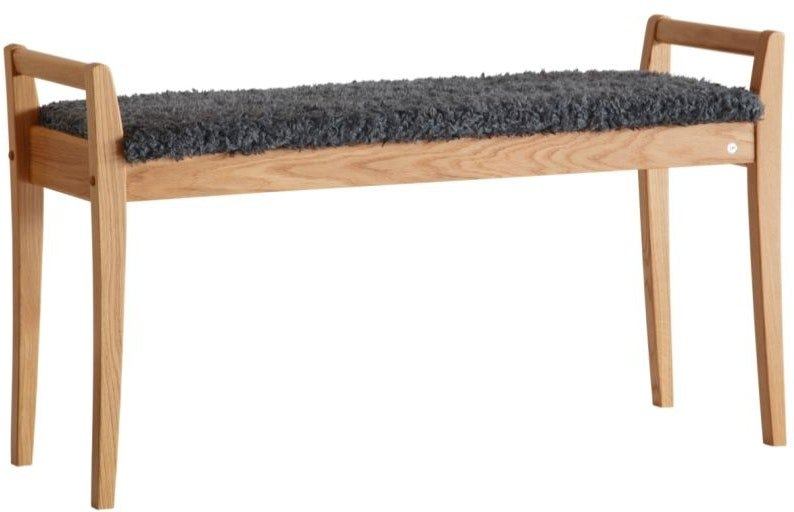 Entrébænk Meja i Olieret Eg med Fåreskind - Elegant Design