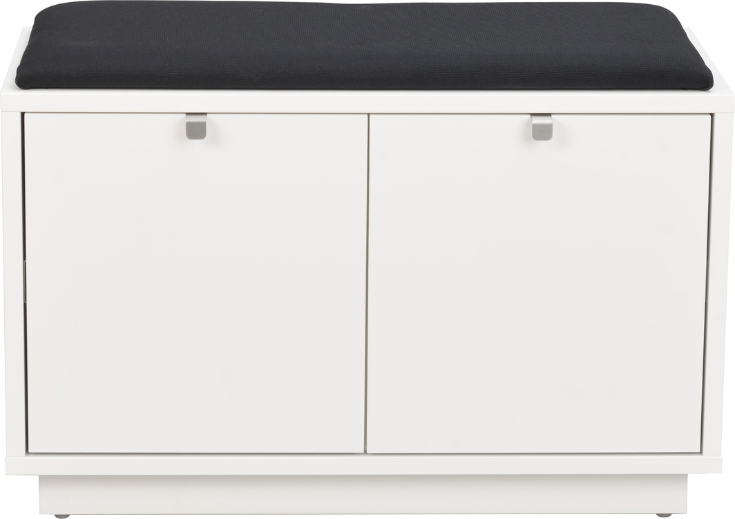 Entrébænk Rowico Confetti Med Opbevaringsskuffer Og Sort Stofsæde H45ã B70ã D35 Cm