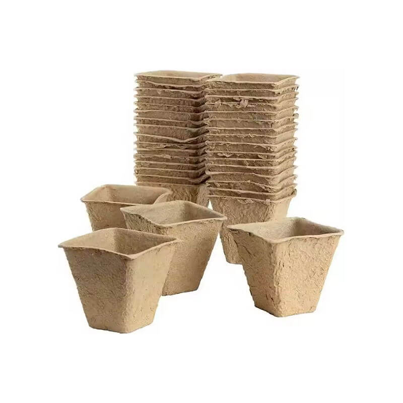 Firkantet Fiberpotter   Cm 20 Stk