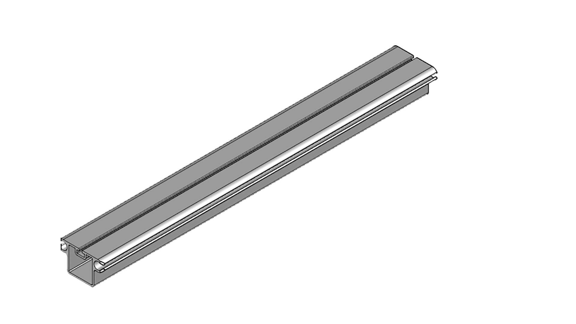 Firkantprofil Med   Spor  Lgd  400 Mm