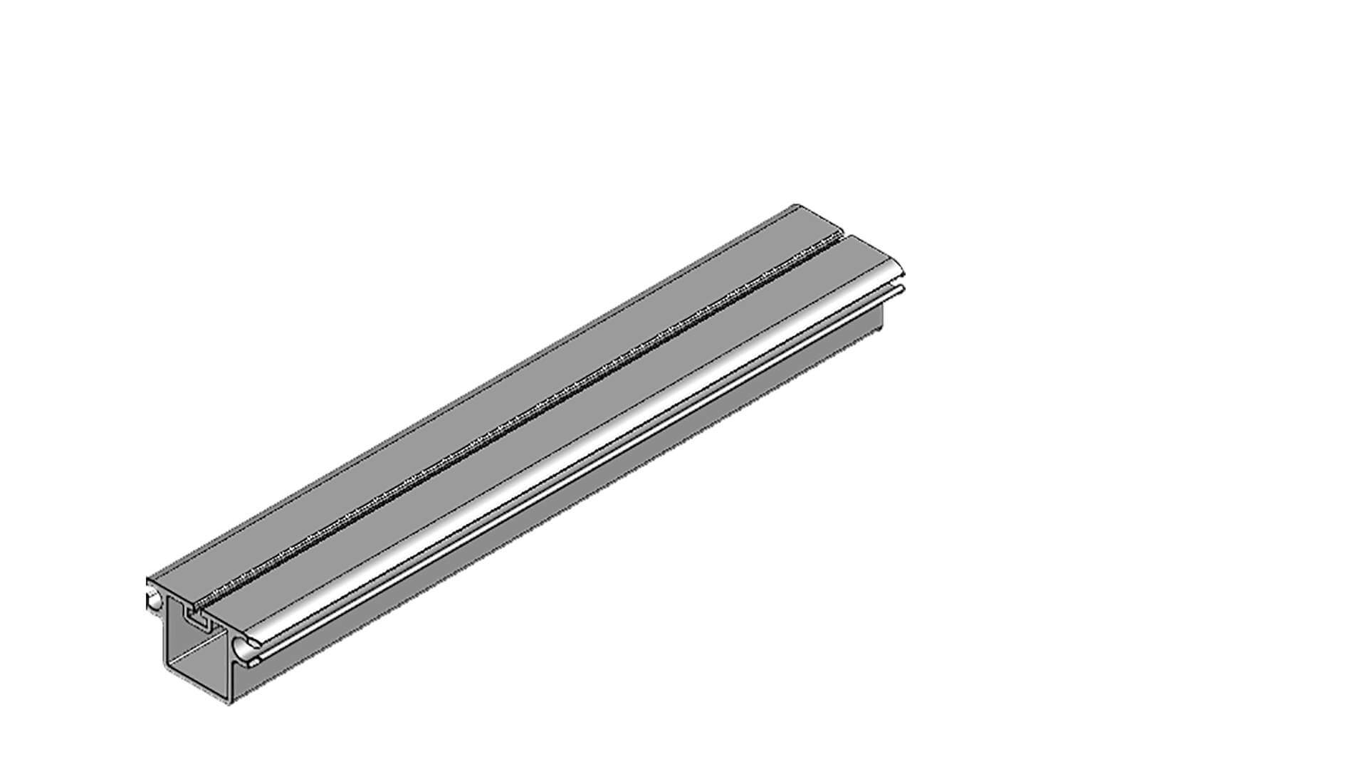 Firkantprofil Med   Spor  Lgd  303 Mm