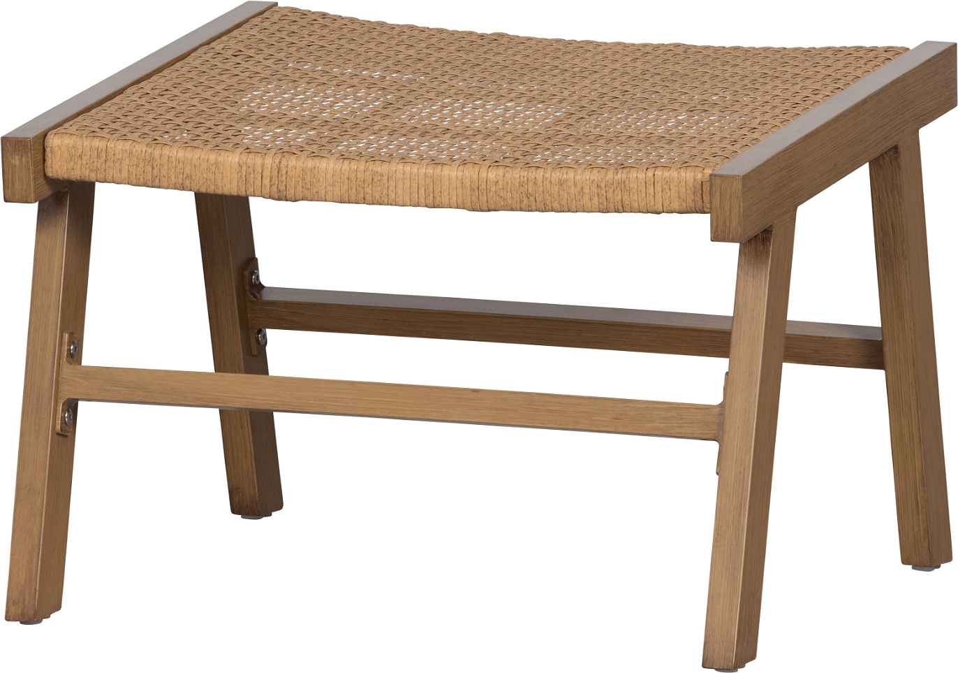 Elegant Fodskammel Pouf Woood Puk i Aluminium til Haven