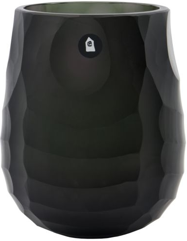 Fyrfadsholder House Doctor Jewel Håndlavet Genbrugsglas ø12   H14 Cm Mørkegrøn