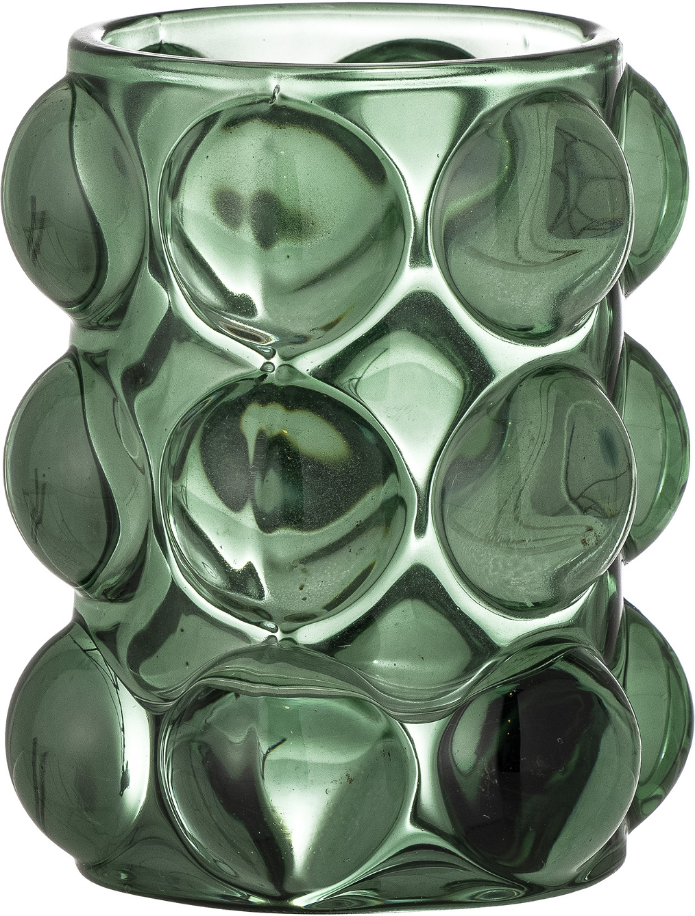 Fyrfadsstage Bloomingville Deni Glas Grøn ø8 5xh10 Cm Dekorativ Boligtilbehør