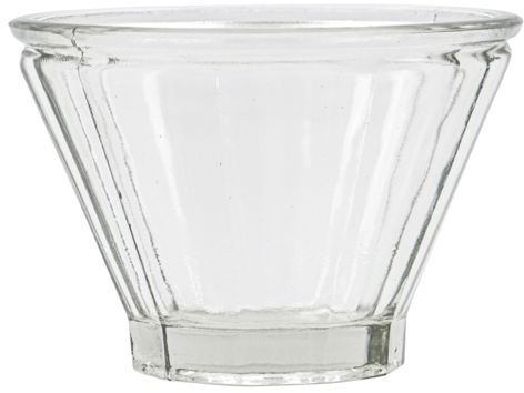 Fyrfadsstage House Doctor Fren Rillede Glas ø10ã H7 Cm Klar